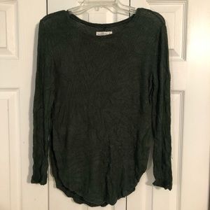 A&F Forest Green Thin Knit Sweater